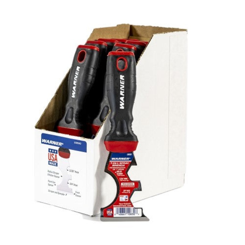 Warner Manufacturing 8" Pro Grip Carbon Steel 7 in 1 Multi Paint Tool, 7-in-1