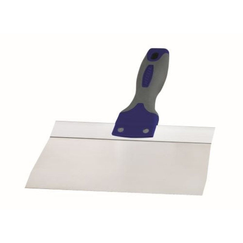 Warner Manufacturing 8" ProGrip Stainless Steel Drywall Taping Knife, Soft Grip Handle