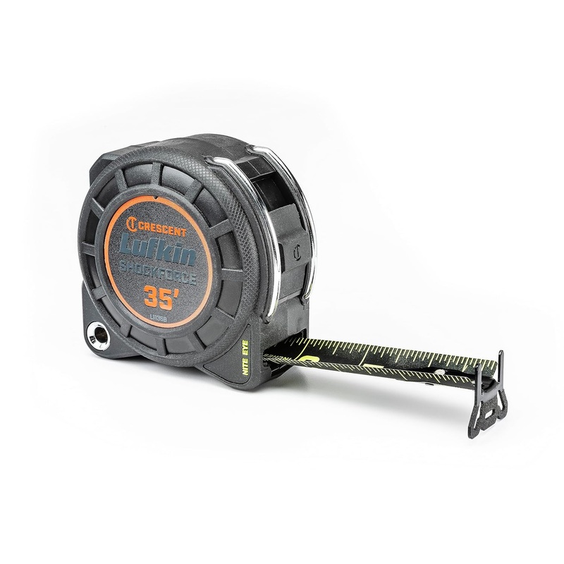 Crescent Lufkin 1-3/16" x 35' Shockforce Nite Eye G1 Dual Sided Tape Measure
