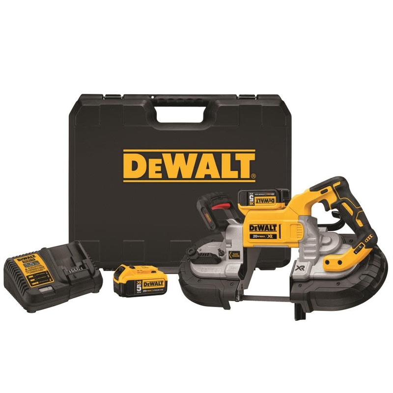 DeWALT 20V (DCS376P2) MAX 5 In. Dual Switch Band Saw Kit