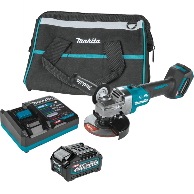MAKITA (GAG01M1) 40V Max XGT Brushless Cordless 41/2 / 5" Angle Grinder Kit, with Electric Brake (4.0Ah)