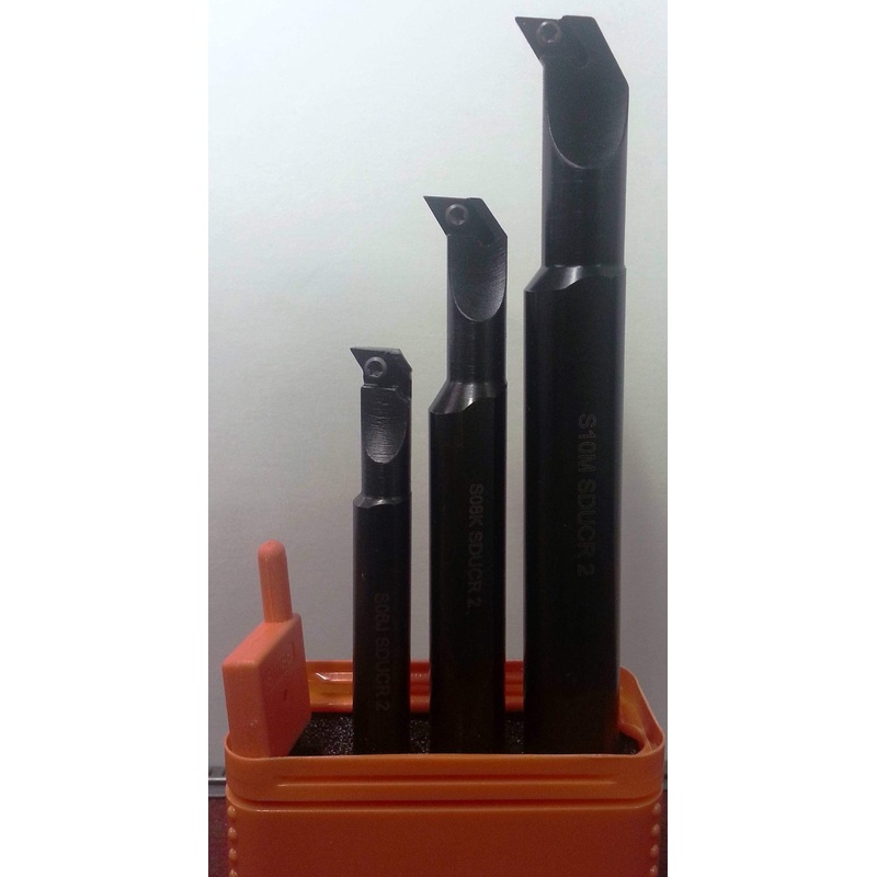 DCMT 3PC BORING BAR KIT 3/8,  1/2, 5/8 bars