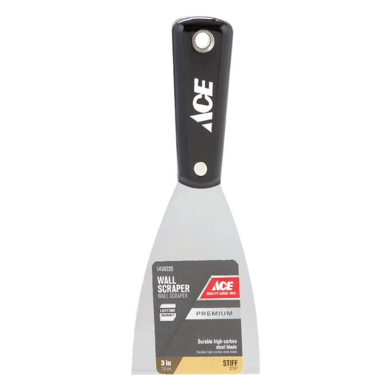 ACE 6010323 Wall Scraper, 3 in W Blade, Carbon Steel Blade