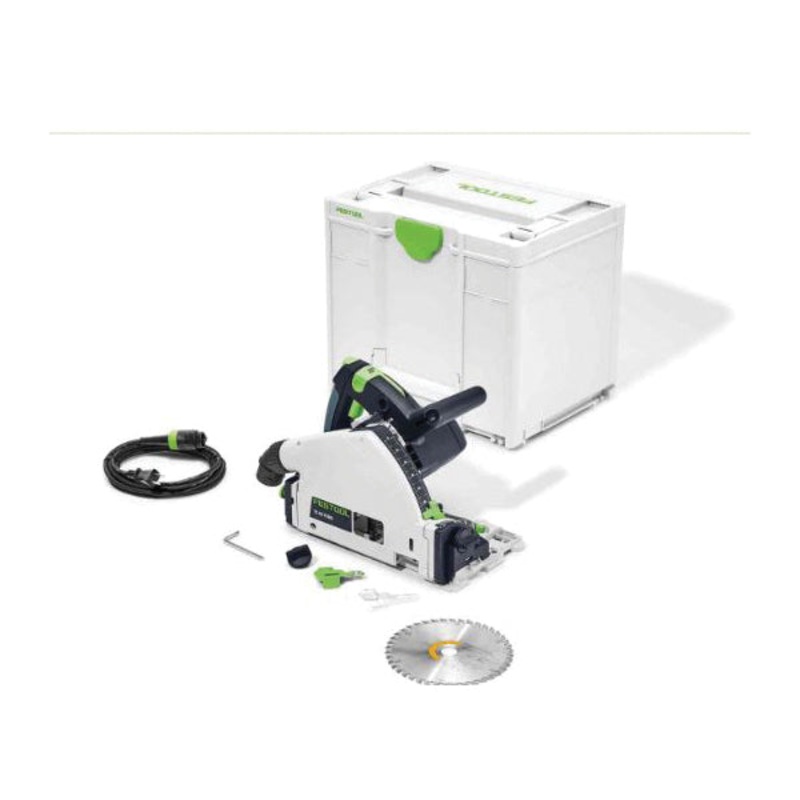FESTOOL 576708 Plunge Cut Track Saw, Tool/Kit: Kit, 6-1/4 in Dia Blade, 1200 W