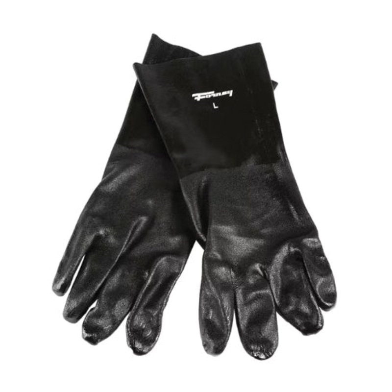 Forney 53355 Chemical-Resistant Gloves, Men, XL, PVC Glove, Black Glove